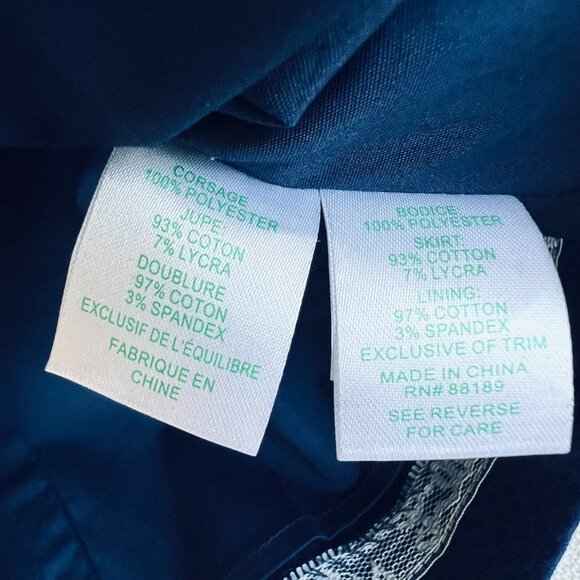 Lilly Pulitzer NWT Leigh Stretch Shift Dress True Navy & Gold Lace Detail Sz 6 - Picture 16 of 16